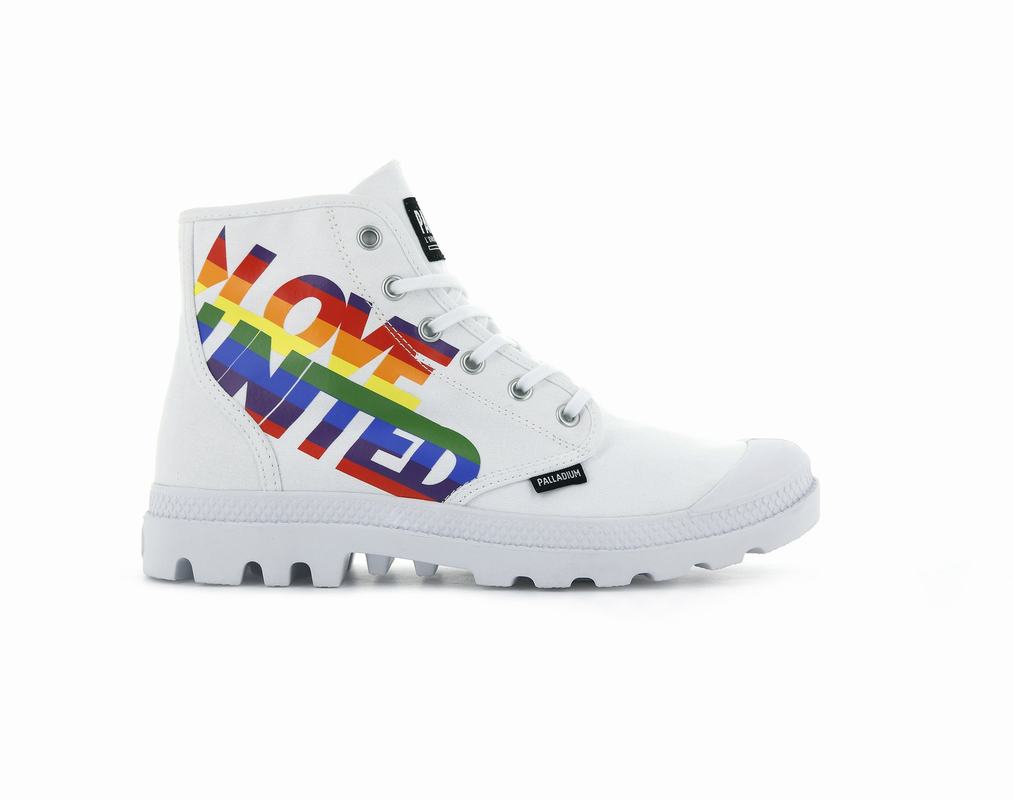 Botas Palladium Pampa Hi Pride Hombre - Blancas ||ZANE-98146||